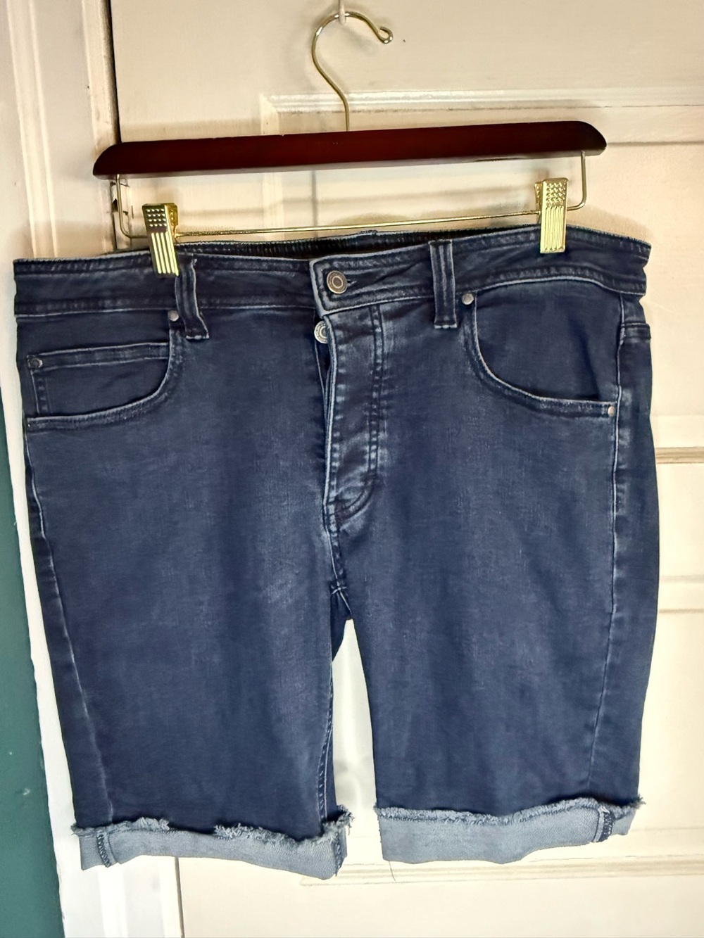 Nasty Pig Blue Denim Cut-off Shorts. Waist 34